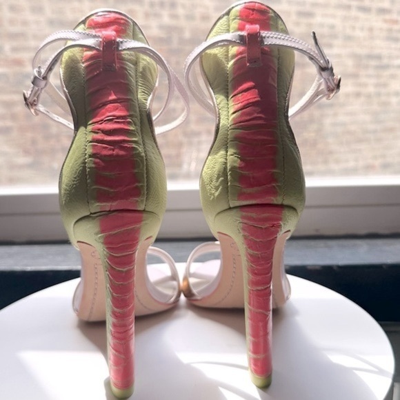 🌺 SOPHIA WEBSTER 👠 Nicole Hot Bubblegum Sandal, Sunny Lime size 38.5 - Picture 11 of 16